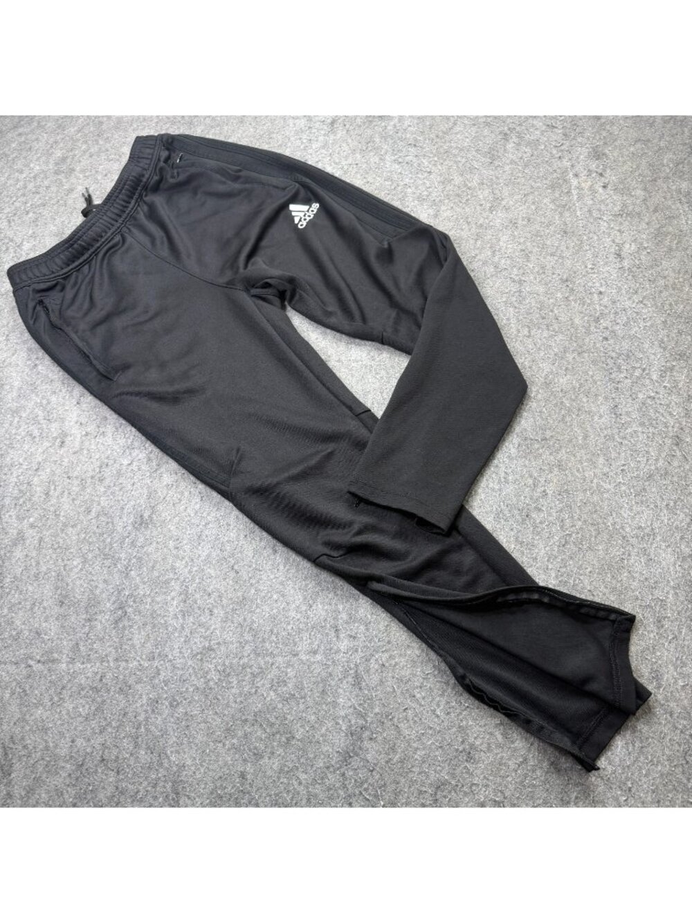 Adidas Tiro 17 Track Pants Men M Black Taper Ankle Zip Pockets 28" BK0348 b196